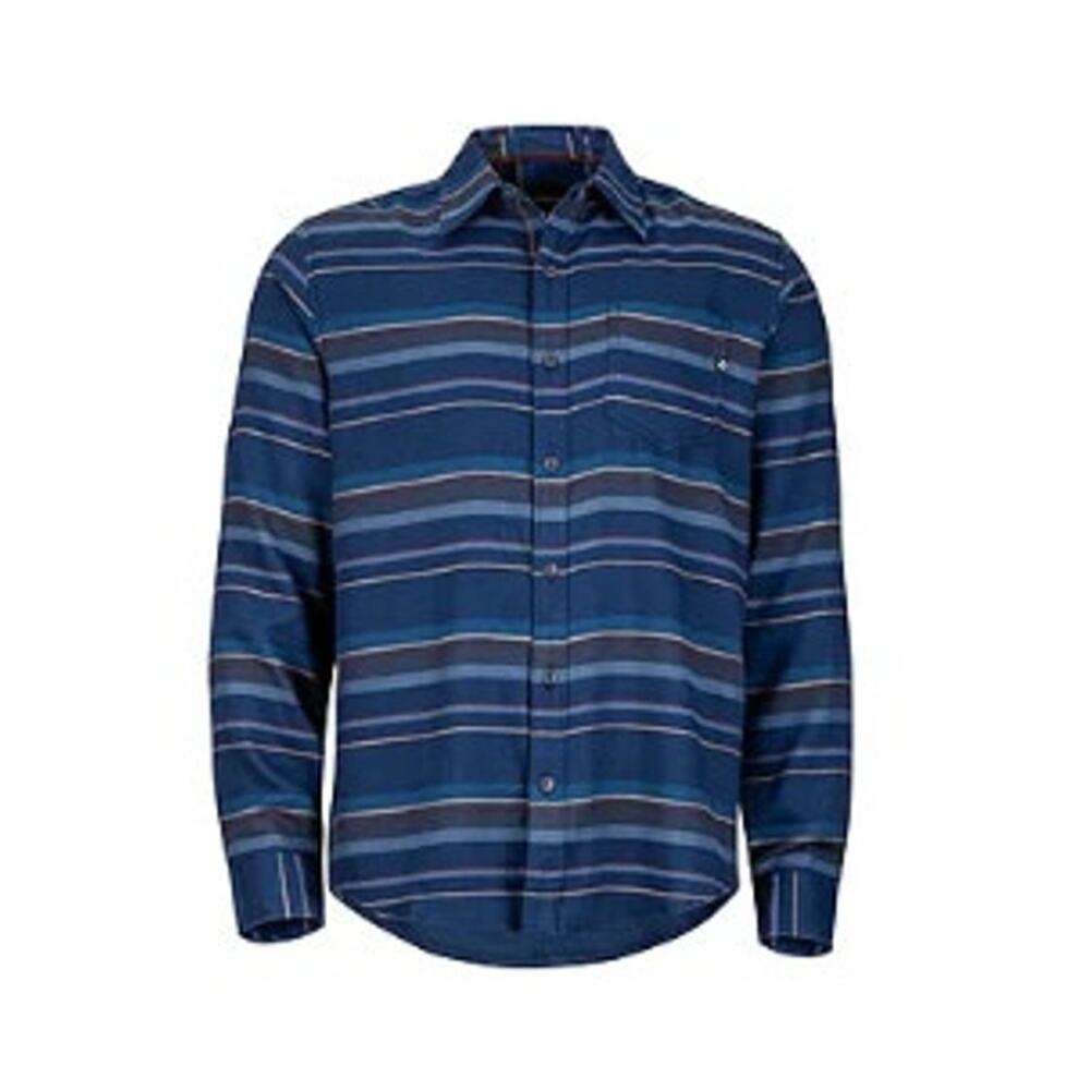 New NWT Men's Marmot Enfield Flannel In Dark Indigo Heather Long Sleeve Medium